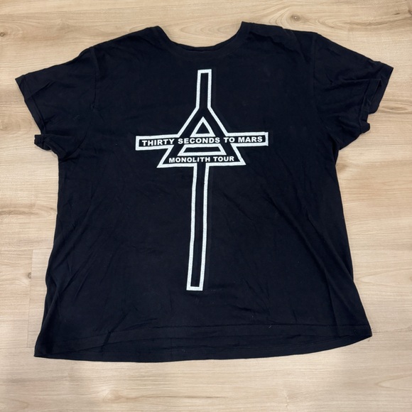 Men’s black large Tshirt 30 seconds to Mars 2018 Monolith Tour memorabilia - Picture 1 of 7